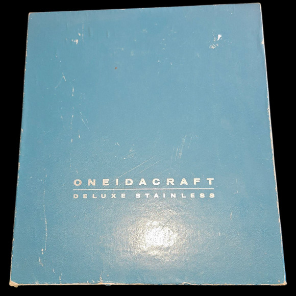 Oneidacraft Deluxe Stainless Rose Pattern Flatware Serving Set NIB w/ Box - Picture 4 of 4